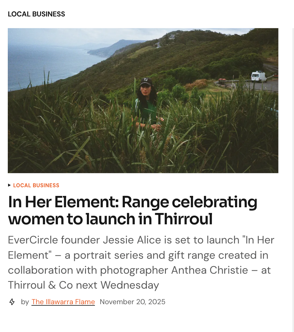 MEDIA: In Her Element: Range celebrating women to launch in Thirroul