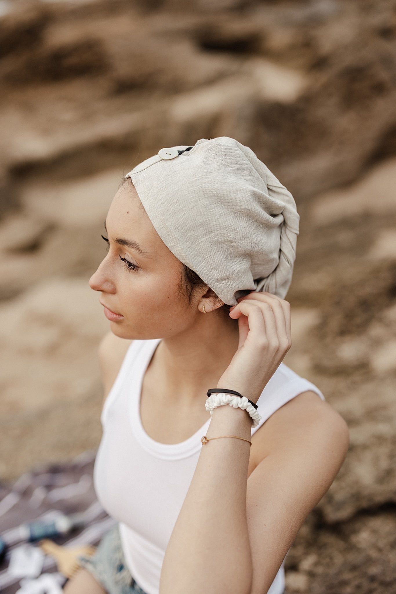 everyday linen hair wrap