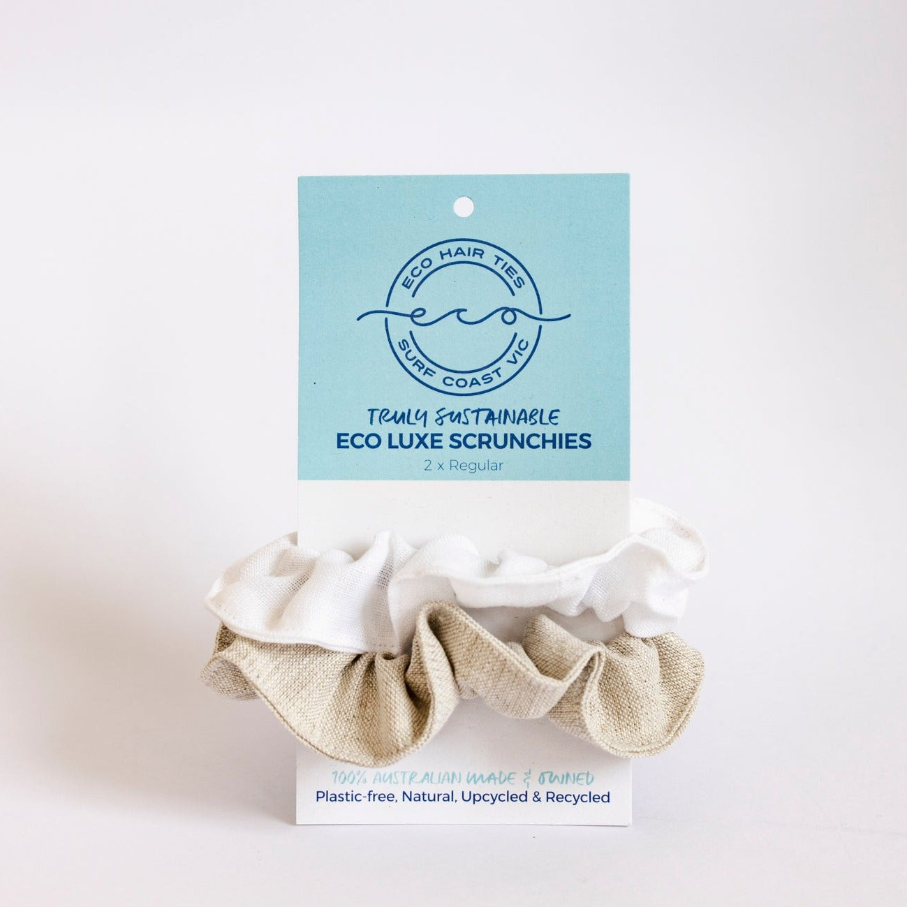 Eco Linen Scrunchies 2 Pack Eco Hair Ties Eco Hair Ties